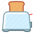 bread, kitchen, toast, toaster