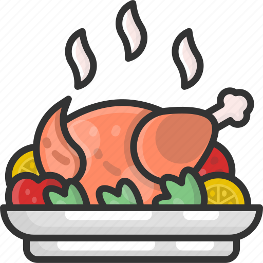 Chicken, cooking, dinner, food, roast chicken, turkey icon - Download on Iconfinder