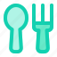 cooking, fork, kitchen, restaurant, spoon 