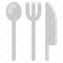 cutlerry, food, fork, kitchen, knife, restaurant, spoon
