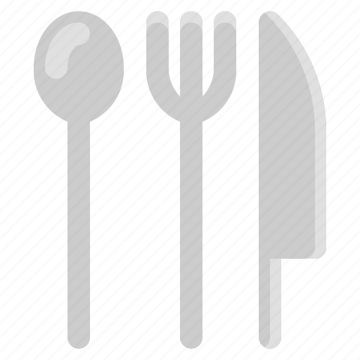 Cutlerry, food, fork, kitchen, knife, restaurant, spoon icon - Download on Iconfinder