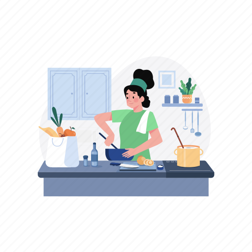 Culinary, lunch, homemade, vegetables, eat, cuisine, diet illustration - Download on Iconfinder