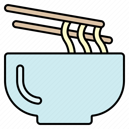 Bowl, chopsticks, food, kitchen, noodles icon - Download on Iconfinder