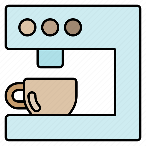 Cafe, coffee, drink, hot, kitchen, machine, maker icon - Download on Iconfinder