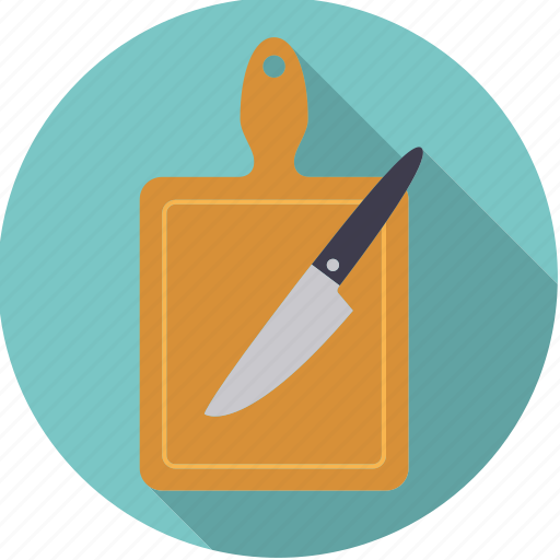 Board, cutting, equipment, household, kitchen, knife icon - Download on Iconfinder