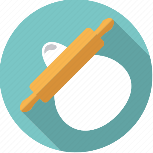 Baking, equipment, household, kitchen, utensil, dough, rolling pin icon - Download on Iconfinder