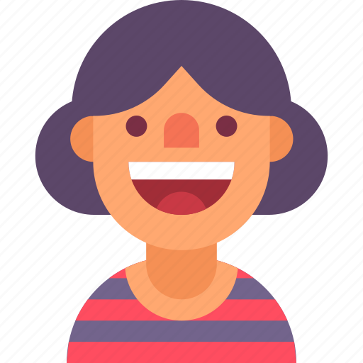 Avatar, funny, happy, neighbor, positive, smile, woman icon - Download on Iconfinder