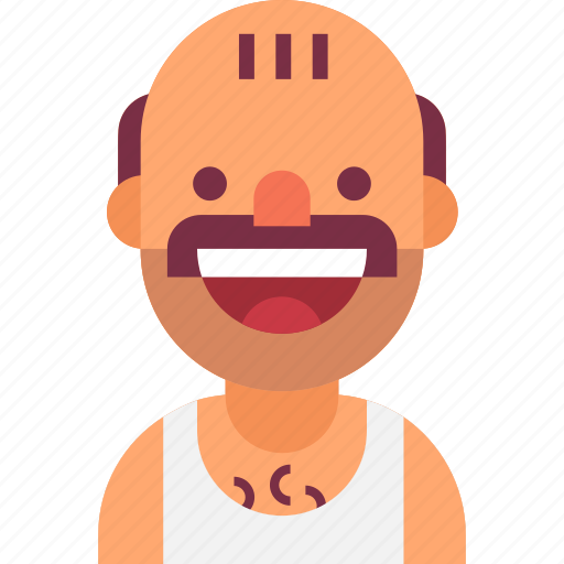 Avatar, bald, funny, man, mustache, neighbor, singlet icon - Download on  Iconfinder