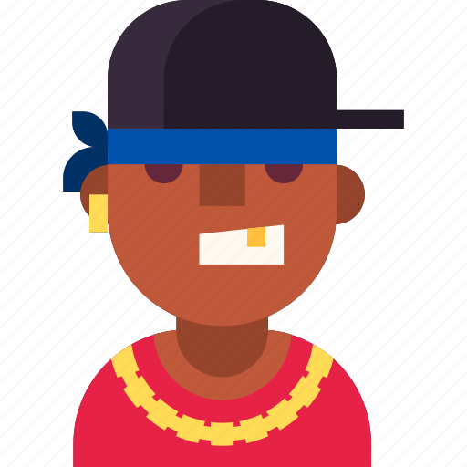 African, avatar, chain, gangsta, guy, man, rap icon - Download on Iconfinder