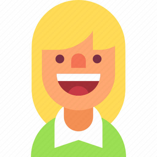 Avatar, blond, girl, haircut, happy, smile, woman icon - Download on Iconfinder