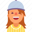 avatar, baseball, cap, cheerleader, girl, sport, woman
