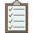 clipboard, checklist, task, schedule, document