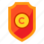 copyright, copywriting, license, protection, shield 