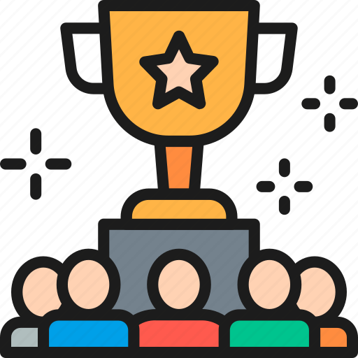 Awarding, color, coworking, group, project, successful, team icon - Download on Iconfinder