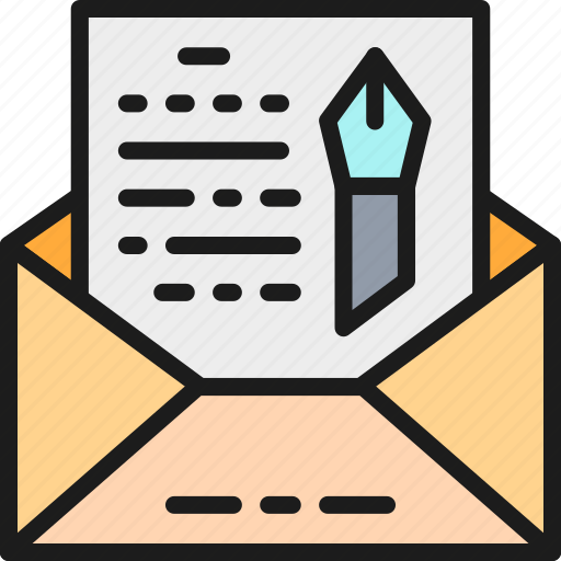 Article, color, content, copywriting, envelope, freehand, letter icon - Download on Iconfinder