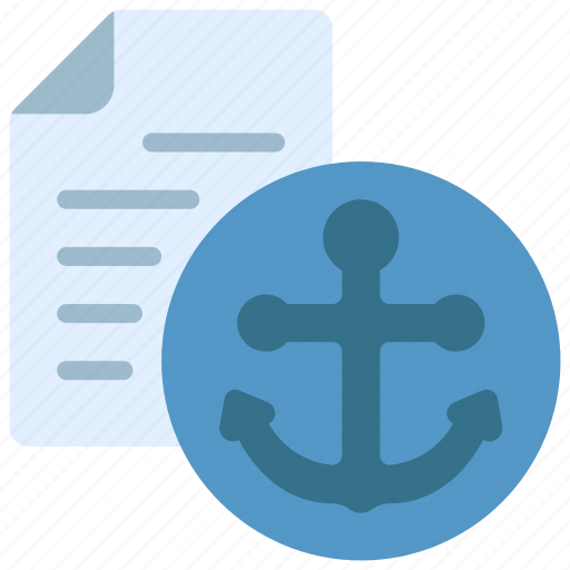 Anchor, text, document, anchoring icon - Download on Iconfinder