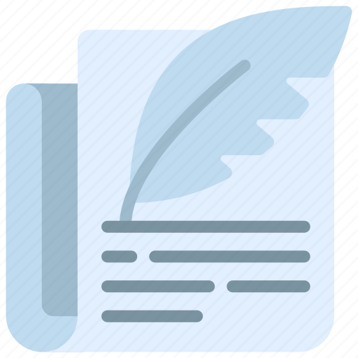 Feather, writing, paper, quill, document icon - Download on Iconfinder