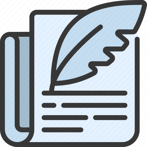 Feather, writing, paper, quill, document icon - Download on Iconfinder