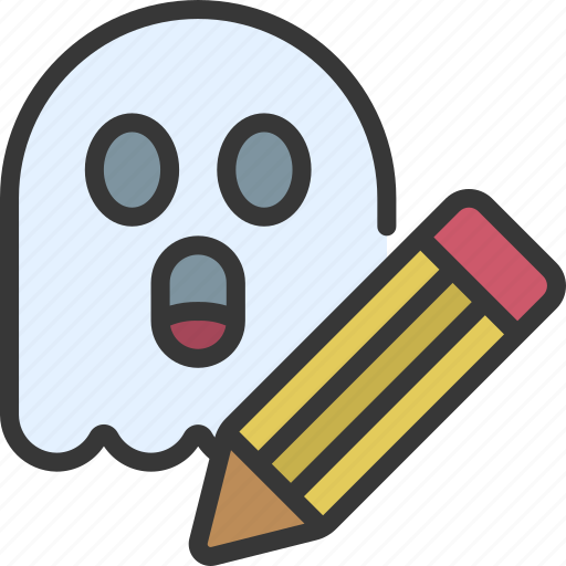 Ghost, writing, writer, pencil icon - Download on Iconfinder