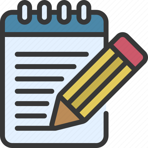 Notepad, writing, notes, pencil icon - Download on Iconfinder