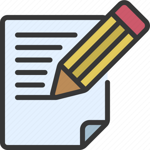 Writing, copy, pencil, paper, document icon - Download on Iconfinder