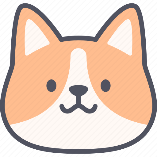 Grinning, corgi, dog, emoticon, emoji, face, animal icon - Download on Iconfinder