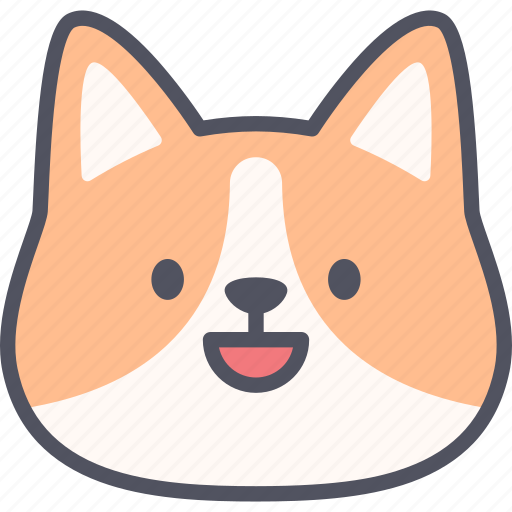 Happy, corgi, dog, emoticon, emoji, emotion, pet icon - Download on Iconfinder