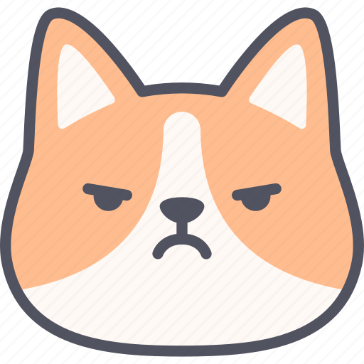 Mad, corgi, dog, emoticon, emoji, expression, feeling icon - Download on Iconfinder