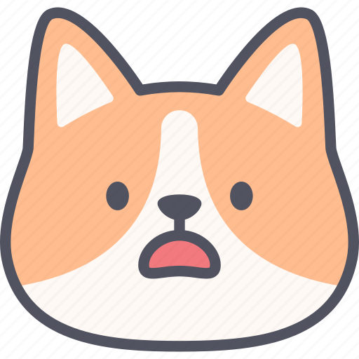 Stunning, corgi, dog, emoticon, emoji, emotion, expression icon - Download on Iconfinder