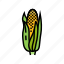 corn, cob, yellow, plant, maize, green 