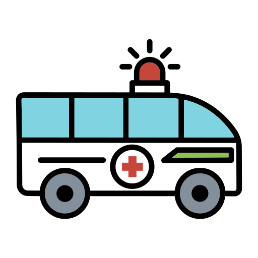 Ambulance, emergency, medical, transportation, vehicle icon - Free download