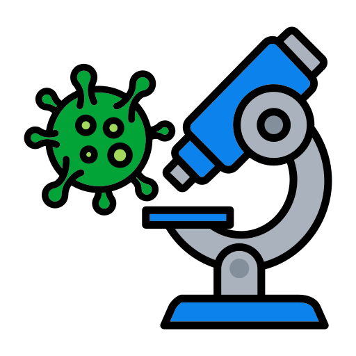 Corona, lap, microscope, research, test, virus icon - Free download