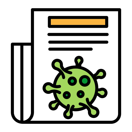 Coronavirus, deceises, news, paper, press icon - Free download