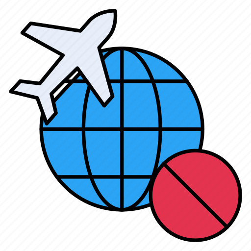 Stop, traveling, global, flight, no icon - Download on Iconfinder