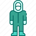 worker, medical, protective, suit