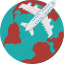 airplane, earth, global, globe, travel 