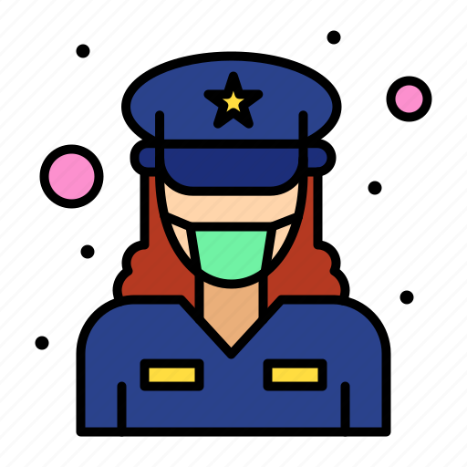 Coronavirus, covid, female, force, officer, police, traffic icon - Download on Iconfinder
