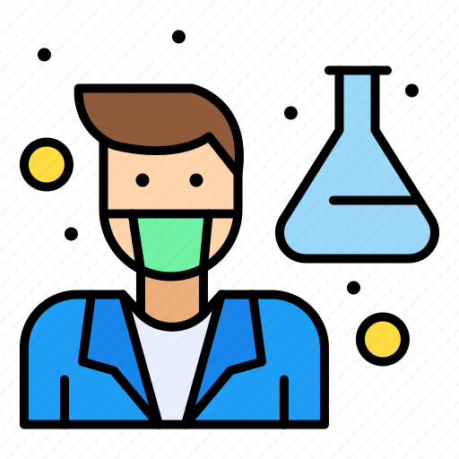 Coronavirus, covid, doctor, lab, male, professor, scientist icon - Download on Iconfinder