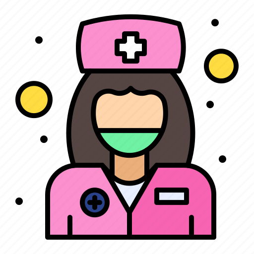 Care, coronavirus, covid, doctor, girl, health, nurse icon - Download on Iconfinder