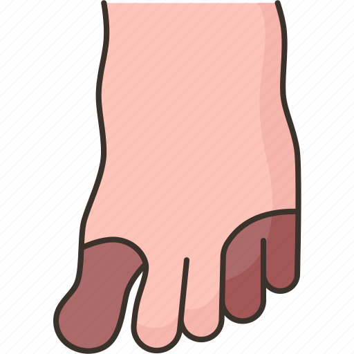 Toes, discoloration, skin, condition, symptom icon - Download on Iconfinder