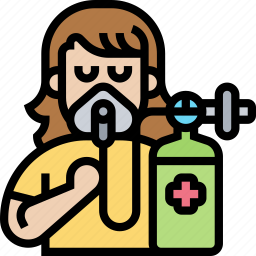 Breathing, oxygen, respiratory, patient, sickness icon - Download on Iconfinder