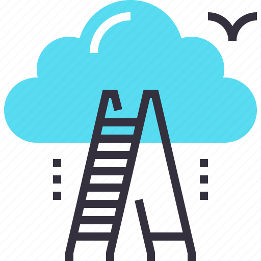 Achievement, business, career, cloud, growth, ladder, success icon - Download on Iconfinder