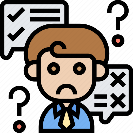 Decision, maker, choosing, confuse, question icon - Download on Iconfinder