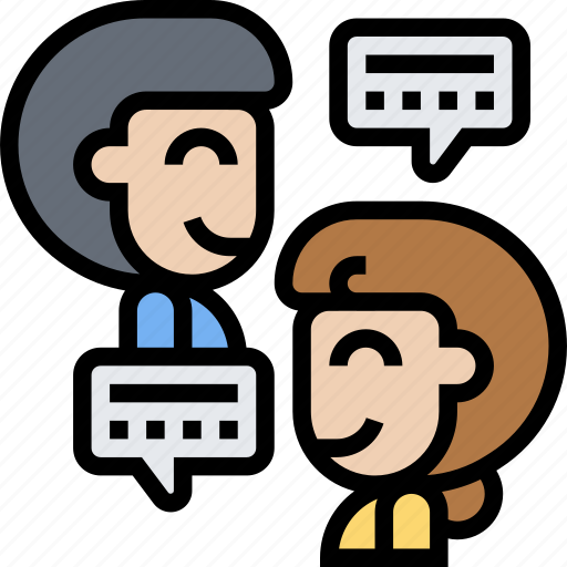 Interpersonal, colleague, talking, conversation, communication icon - Download on Iconfinder
