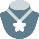 star, necklace, award