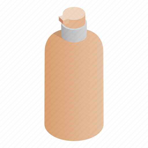 Beige, bottle, face, isometric, liquid, packaging, powder icon - Download on Iconfinder