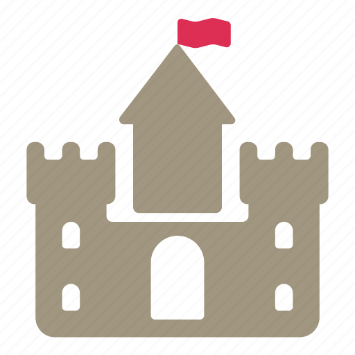 Ancient, building, castle, flag, fortress, medieval icon - Download on Iconfinder