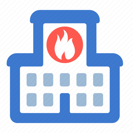 Building, firefighters, fire, firehouse, flame icon - Download on Iconfinder