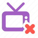 channel, delete, television, remove, tv