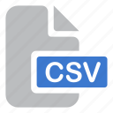 csv, extension, file, document